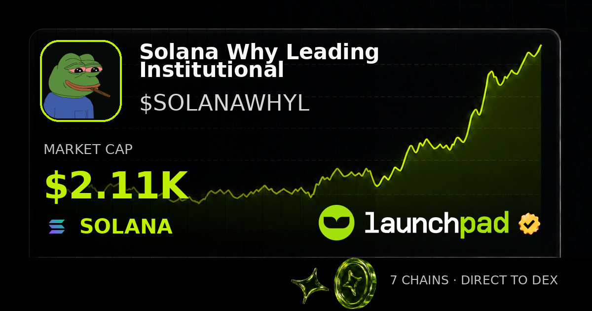 Solana Why Leading Institutional $SOLANAWHYL Open Graph image