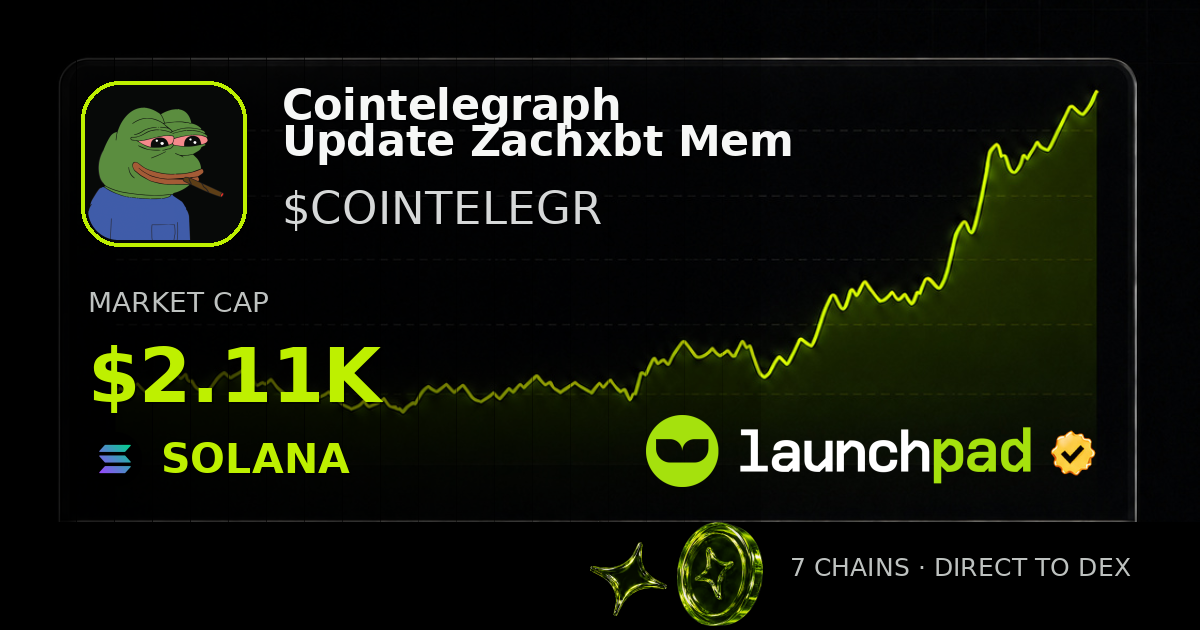 Cointelegraph Update Zachxbt Mem $COINTELEGR Open Graph image