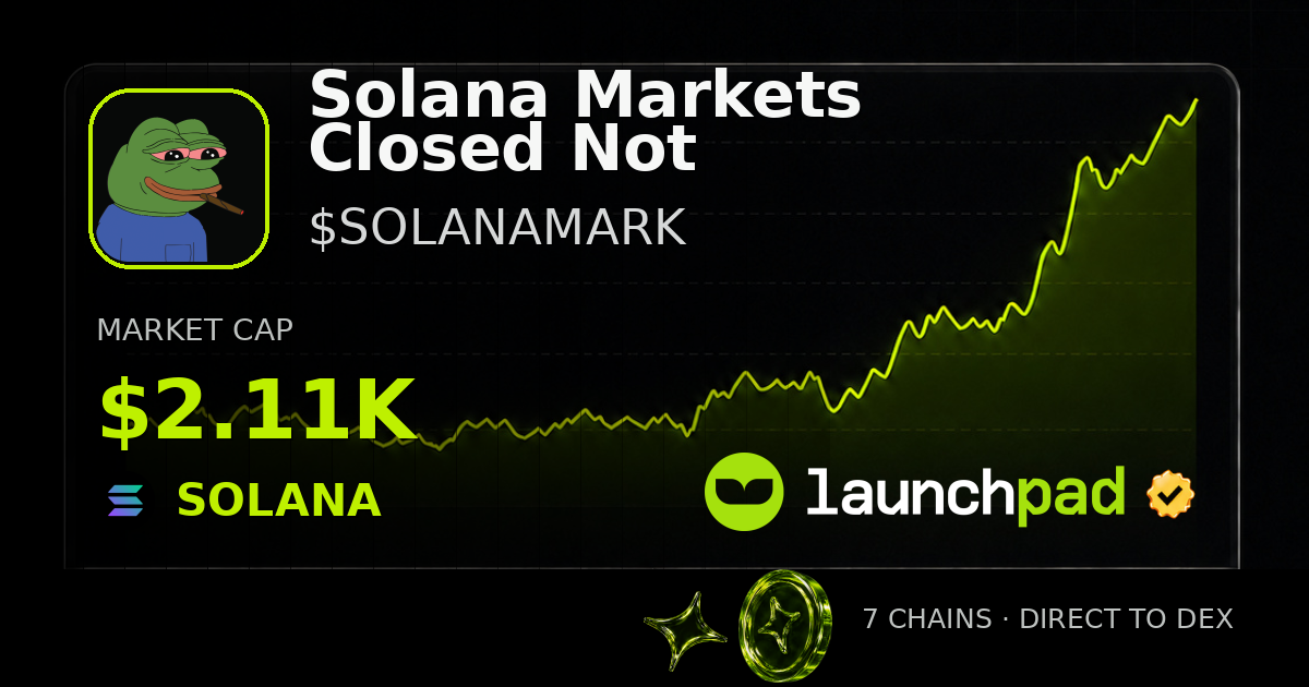 Solana Markets Closed Not $SOLANAMARK Open Graph image