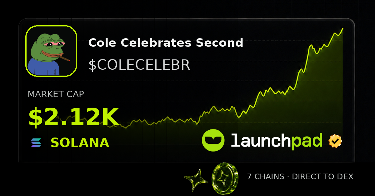 Cole Celebrates Second $COLECELEBR Open Graph image
