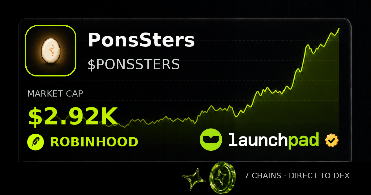 PonsSters $PONSSTERS Open Graph image