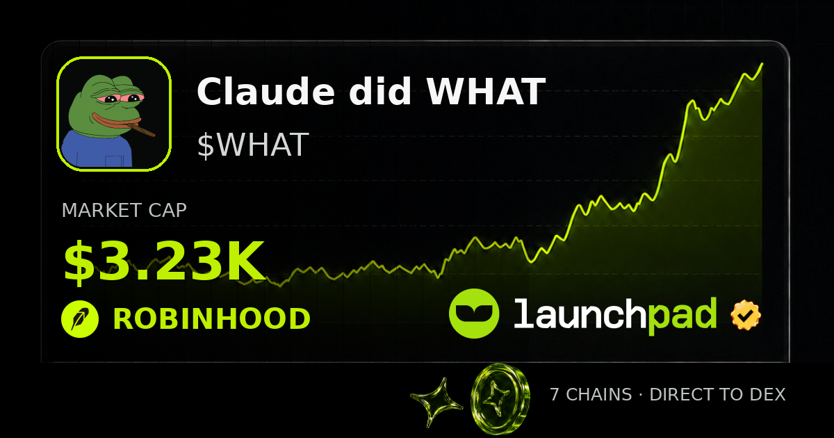 Claude did WHAT $WHAT Open Graph image