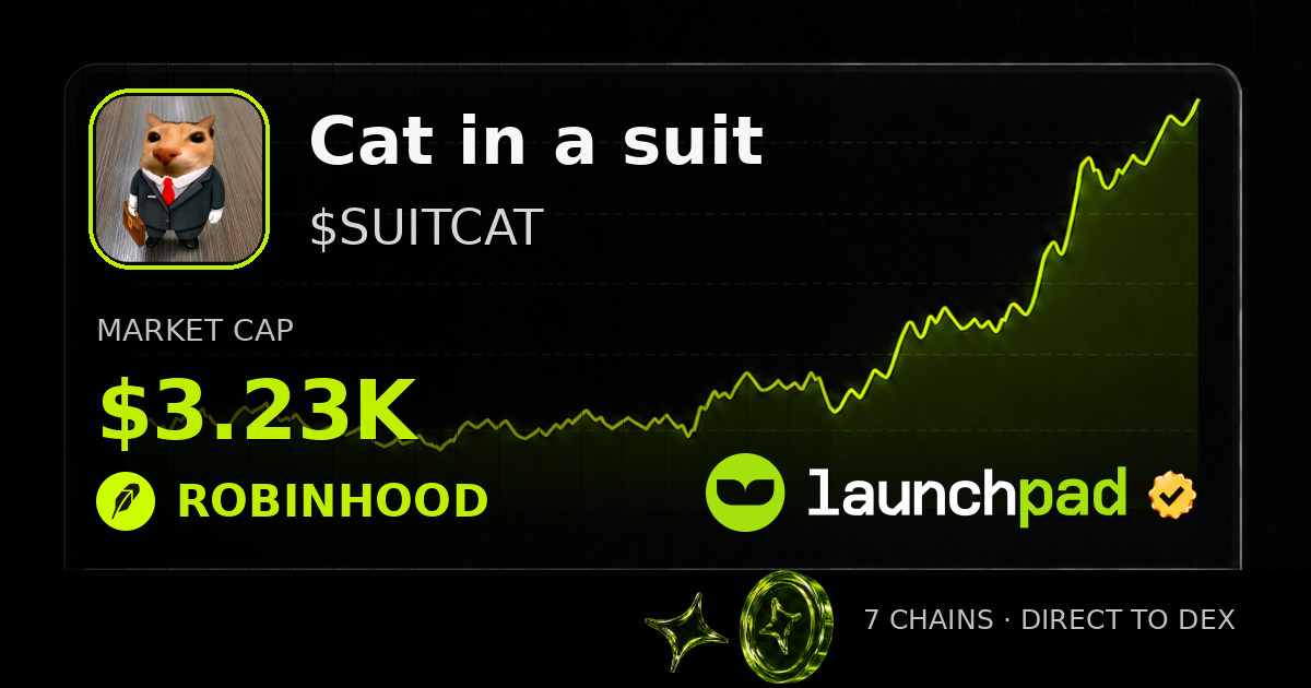 Cat in a suit $SUITCAT Open Graph image